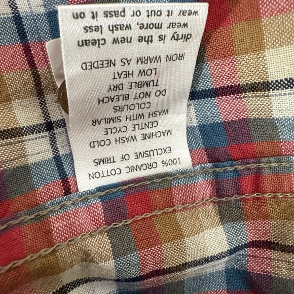 Horny Toad Shirt Mens Large Red Button Plaid Organic Outdoor Breathable Casual - Picture 7 of 11